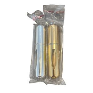Silver and Gold Travel Perfume Atomizers (2)
